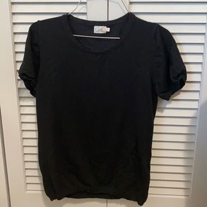 Knit black short sleeve shirt